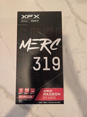 XFX Speedster MERC 319 AMD Radeon  RX 6800 BLACK Gaming Graphics Card with 16GB 