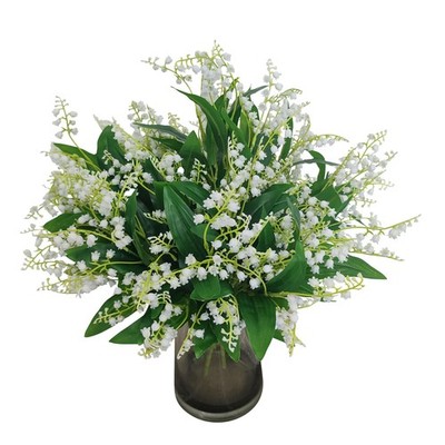 10 Bunches Artificial Lily of The Valley Flowers, Each Bunch Consisting of 7 ...