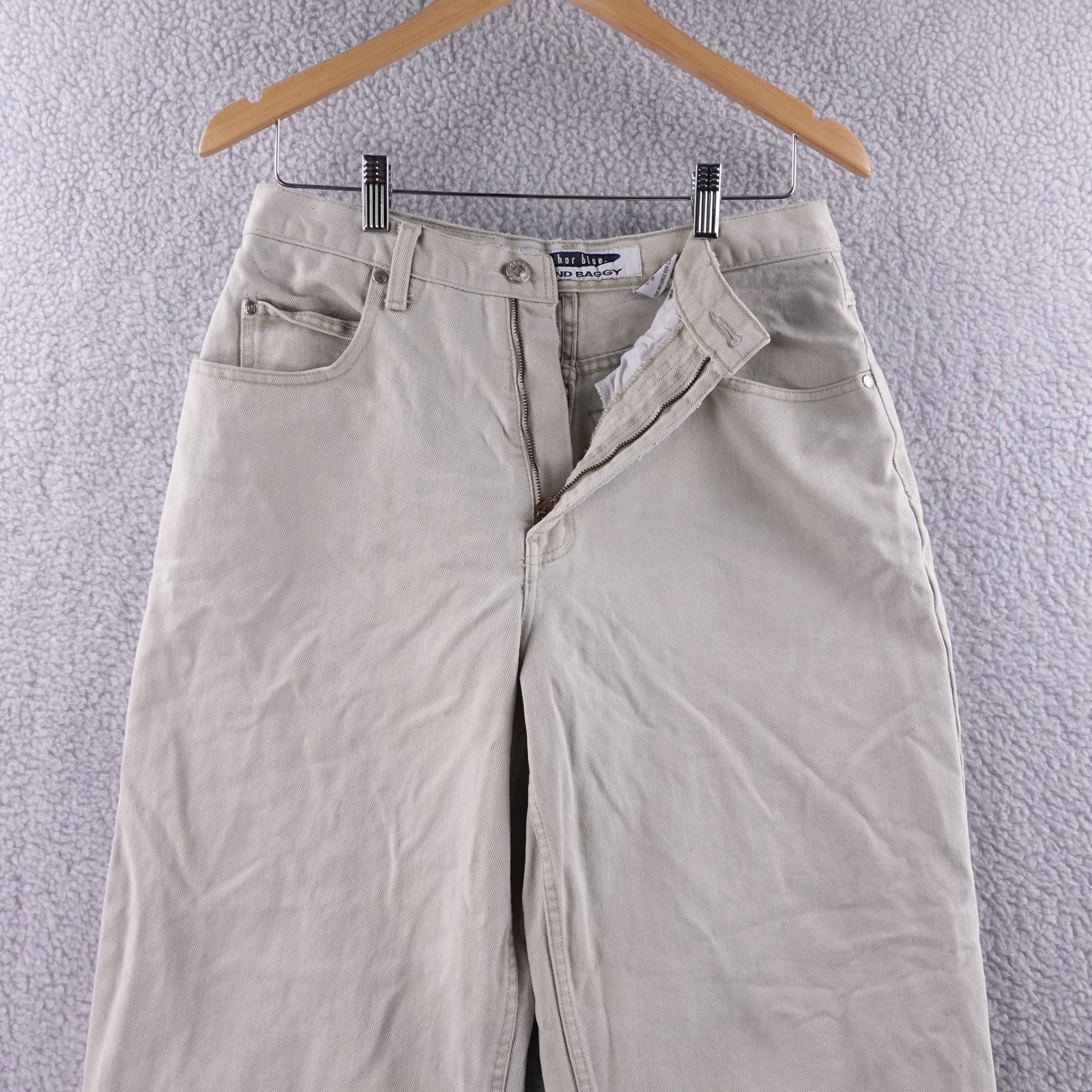 Anchor Blue Beyond Baggy Jeans Mens Size 32x30 Tan Cotton Loose Fit Comfortable
