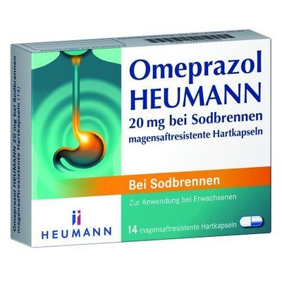 3x OMEPRAZOL Heumann 20mg bei Sodbrennen 14 Hartkapseln SPAR-SET PZN 7516480