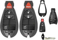 2 New Keyless Entry 5 Buttons Remote Start Car Key Fob Fobik Shell / CASE... 
