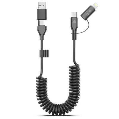 4 in 1 USB C and Lightning Cable, MFi Certified 60W Fast Charging & Data