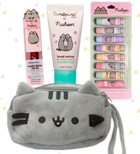 The Crème Shop x Pusheen Lip Oil, Hand Crème, Lip Balms & Plush Cosmetic Bag