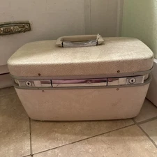 Vintage Royal Traveller Train Case Luggage Vanity Cosmetic Makeup Cream 14.5x8x8