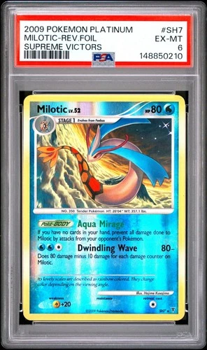 2009 POKEMON PLATINUM SUPREME VICTORS #SH7 MILOTIC-REVERSE FOIL PSA 6