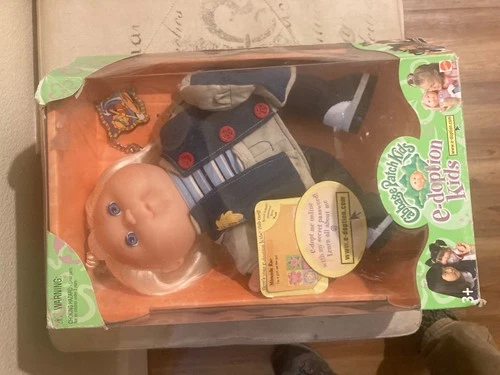 Cabbage Patch Kids e-doption Kid – Blonde/Blue – Original Box w/ Card – Vtg 2000