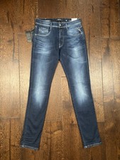 Image of Replay Anbass Jeans Men’s W31 L34 Hyperflex Slim Fit Laserblast Blue BNWT