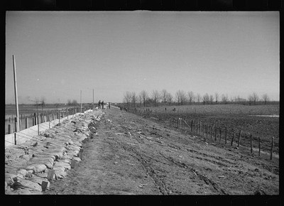 Tiptonville Tennessee Bessis Levee 1937 Mississippi River Flood Sandbags