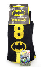 Batman Athletic Socks Single Crew Every Athlete Has A Number 8 New with Tag