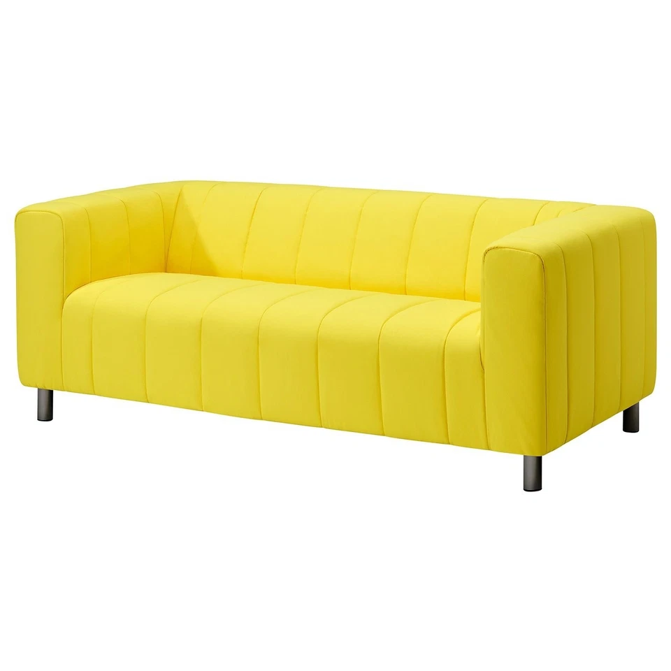 IKEA CLIPPAN + HOUSSE DE RECHANGE + CANAPÉ 2 PLACES + LONGBAN JAUNE VIF + NEUF + 20582059 - Photo 1/4