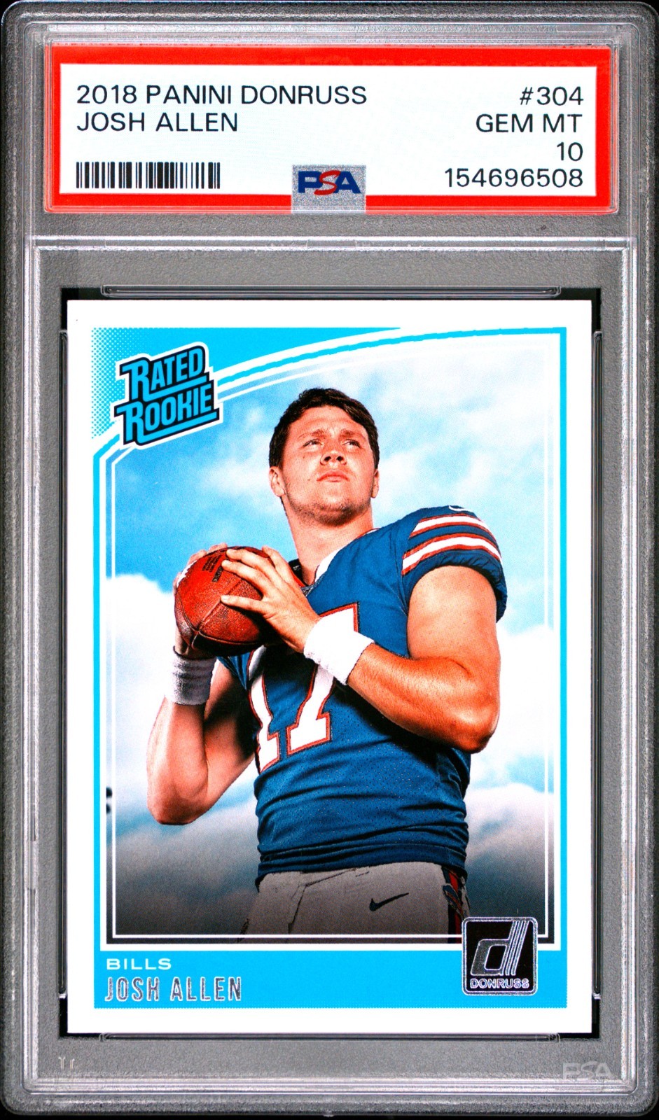 2018 Panini Donruss Josh Allen #304 Rookie Card PSA 10 GEM MINT