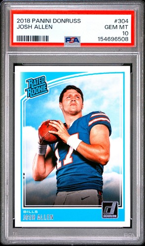 2018 Panini Donruss Josh Allen #304 Rookie Card PSA 10 GEM MINT