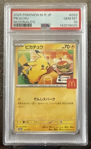 2025 Pikachu McDonald’s Japanese Burgerchu M-P020 PSA 10