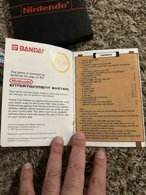 NES-Family Fun Fitness: Athletic World Series 1- Bandai 1987 with a Rare Manual