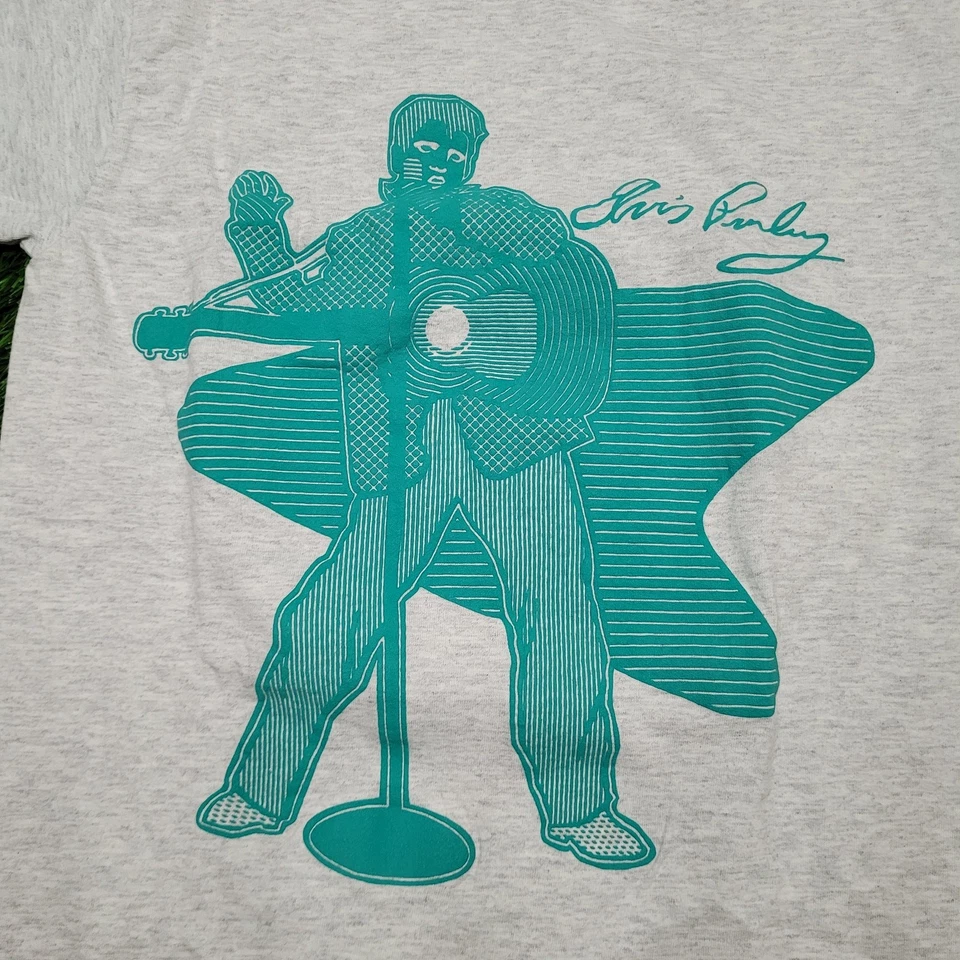 Camiseta De Colección Años 80 Elvis Presley Para Mujer Pequeña Puntada Única Hecha en EE. UU. Camiseta con Timbre Foto 2 de 4