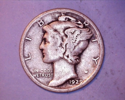 1929-D  Mercury Head Silver Dime  **410-6
