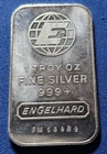 A ENGELHARD 1 OZ. SILVER COLLECTABLE BULLION SILVER BAR NICE SILVER BAR