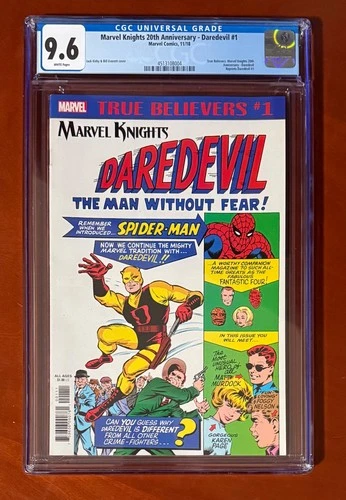 Daredevil #1 CGC 9.6 N Mint + Facsimile Rare HTF High Grade White Pages 2018 NM+