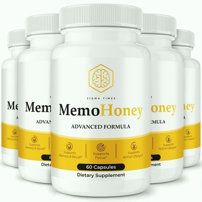 Memo Honey Capsules, Advanced Formula, MemoHoney Brain & Memory Pills - 5 Pack
