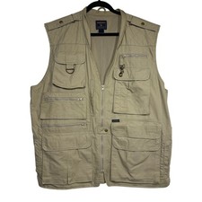 Woolrich Vintage Men's Vest Multi-Pocket Khaki Size XL Utility Fishing Outdoor