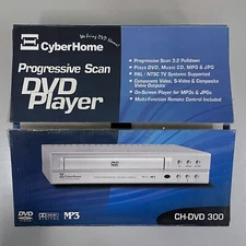 NEW! CyberHome CH-DVD 300 Progressive Scan DVD Player Silver (Open Box)