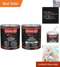 White Epoxy Primer/Sealer 2.1 VOC 1 Quart Kit Anti-Corrosive DTM High-Perform...