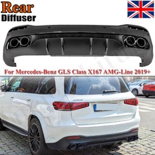Rear Bumper Diffuser Exhaust Muffler Tips for Mercedes GLS X167 2019+ GLS53 Look