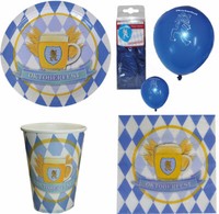 Oktoberfest Deko Dekoration Party Bayern Partygeschirr Ballons Raute 44 Tlg Kk