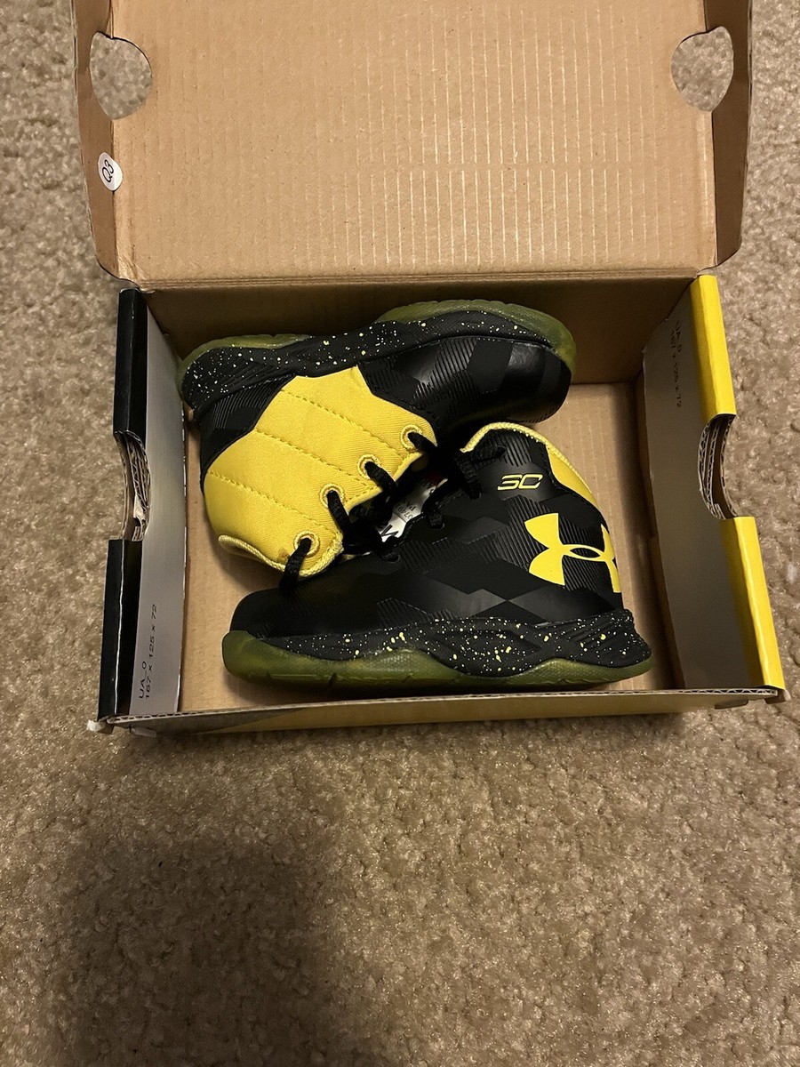 Yellow Toddler Steph Curry Shoes New Infant/Toddler Under
