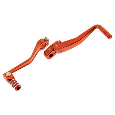 SET Kick Starter Lever + Folding Foot Shifter - Colour Orange - for Enduro, SP