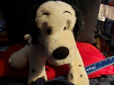 14" Domino Dog Plush 101 102 DALMATIANS Disney Store Red Collar Beans Inside