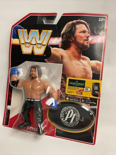 WWE Mattel AJ Styles Retro Hasbro Style WWF Series...
