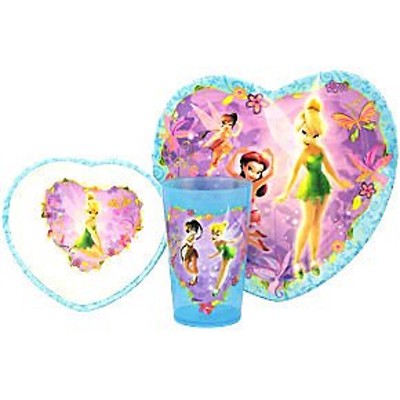 Tinkerbell Mealtime Dinnerware Set Includes Plate Bowl and Cup by Disney-New!  