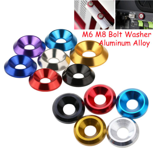 M6 M8 Countersunk Bolt Washer Aluminum Alloy Color Screw Spacer Anodized Model - Afbeelding 1 van 12