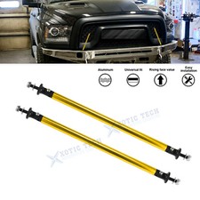 2X Sporty Aggressive Front Bumper Lip Splitter Strut Rod For Ram Lincoln Rivian