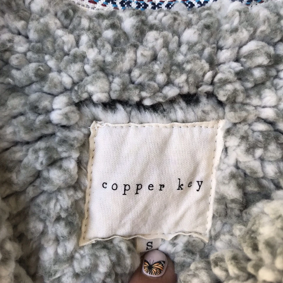 COPPER KEY Women's Sherpa Green Light Mock Neck 1/4 zip Pullover Size S - Image 4 of 4