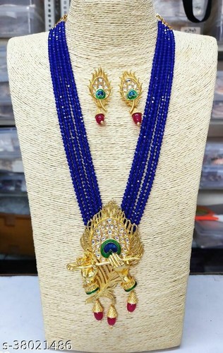 Kundan Pearl Gold Plated Long Krishna 