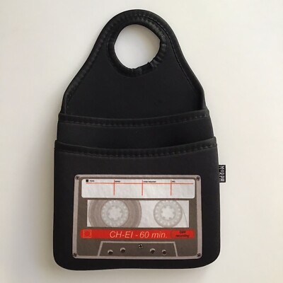 Cassette Case Holder CD Device Storage Earbud Cord Pockets Car Travel Neoprene