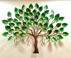 Piple leaf tree trunk wall sculpture home interior wall decor hanging metal