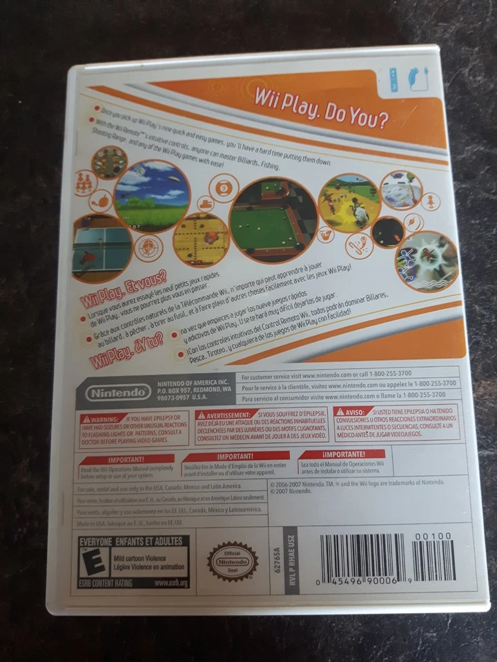 Wii Play 2007 Nintendo WII Game COMPLETE Good Condition - Image 2 of 2
