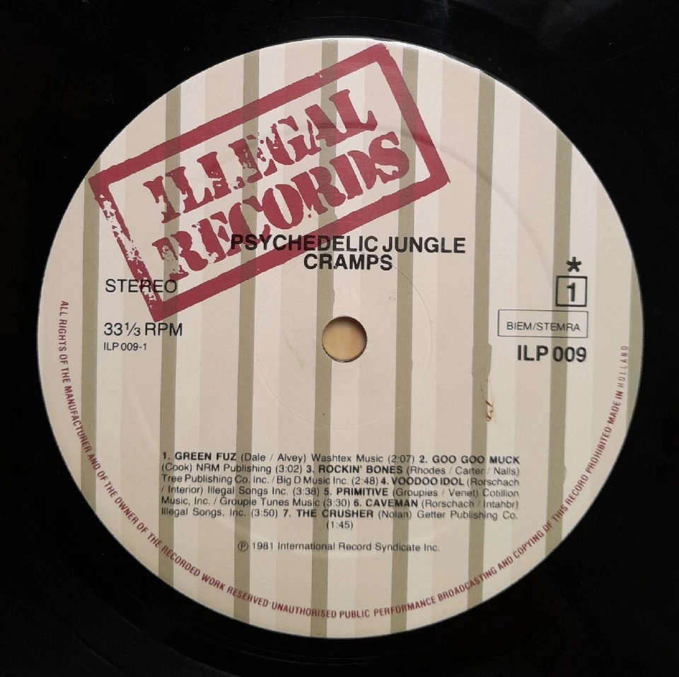 THE CRAMPS Psychedelic Jungle LP | VG+ | 1981 Illegal Records - Bild 3 von 3