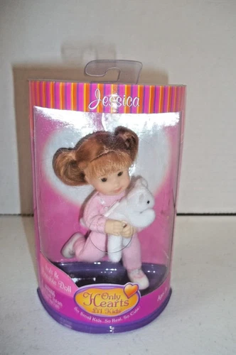Only Hearts Lil Kids  "Jessica" Doll w/ White Teddy Bear ~ NIB ~ 2007