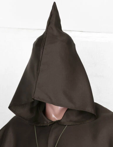 Renaissance Priest Sorcerer Robe Halloween Cosplay Costume Hooded Cape Unisex - Picture 26 of 26