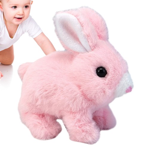 Electronic Plush Rabbit Toy Robot Bunny Walking Jumping Running Animal ...