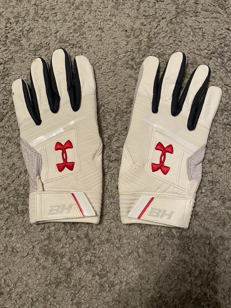 Juan Soto Game Issued Under Armour Batting Gloves Authentic Photo Matched