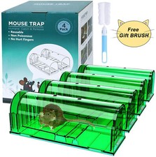 Mouse Trap Humane Live Indoor Outdoor Catcher Rat Vermin Rodent Cage Pest No Kil