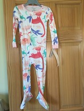 New Carter's Dinosaur Cotton Pajama PJs 1 pc Toddler Girl Sleeper Footie