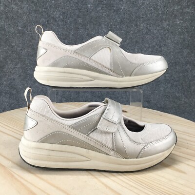 Easy Spirit Shoes Womens 8 M Get Nice Mary Jane Gray Leather Comfort Hook & Loop