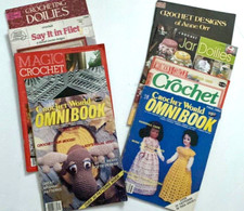 Lot of 9 Vtg Crochet Pattern Booklets Crochet World Dover Needlework  More