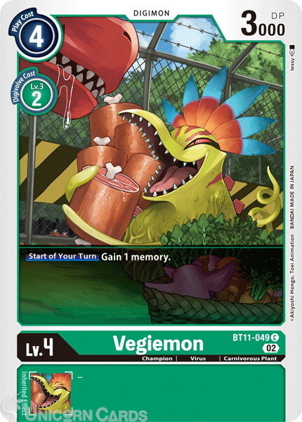 BT11-049 Vegiemon :: Common :: BT11: Dimensional Phase :: Mint Digimon Card